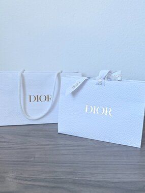 DIOR White Gift Bag and Pouch